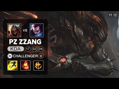 Pz ZZang Yasuo vs Zed - KR Challenger Patch 11.12