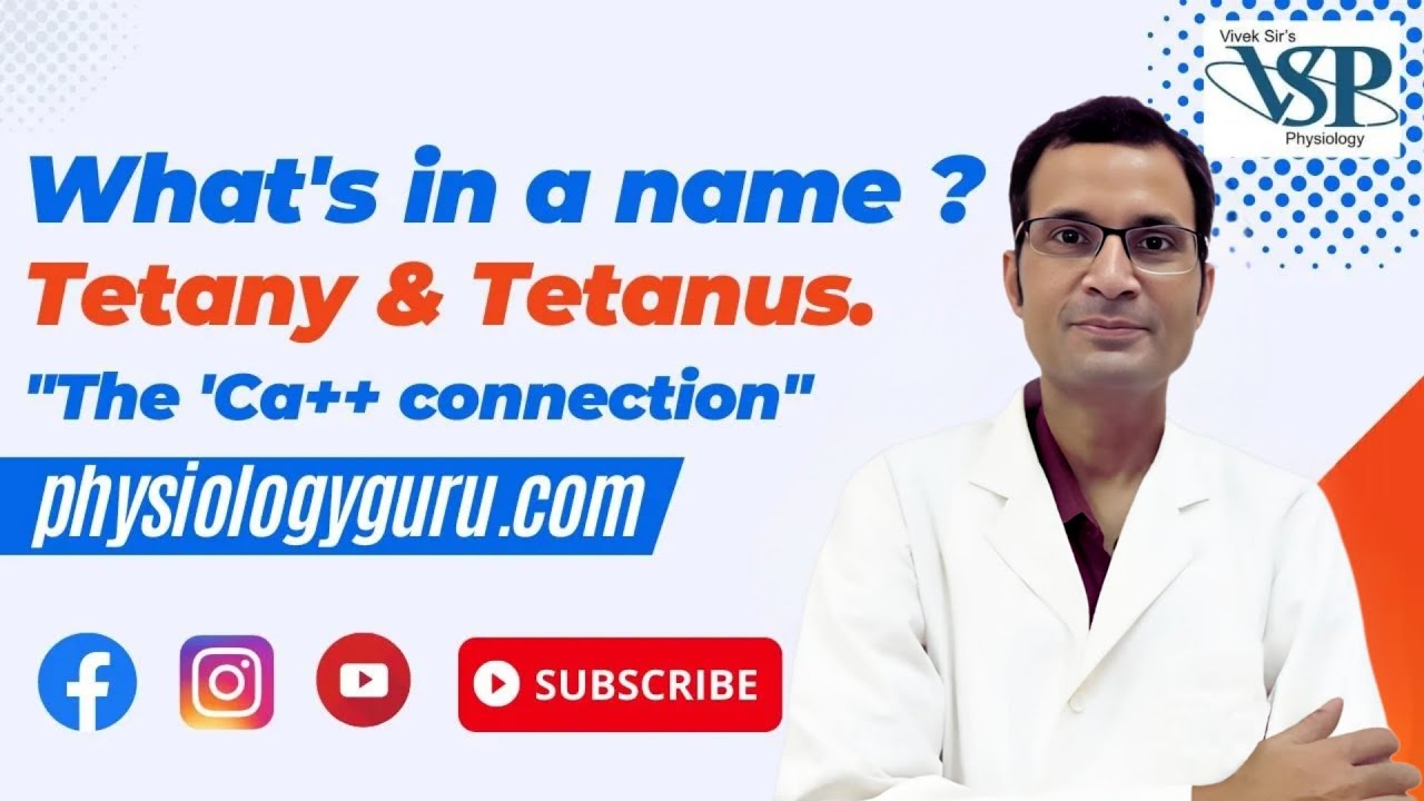 Tetany vs. Tetanus: The 'Ca++ Connection' Unveiled - What's in a Name? | NEET PG | MBBS | Dr Vivek | - YouTube