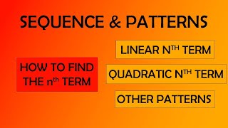 Download the video "Sequence & Patterns | IGCSE Maths 0580"