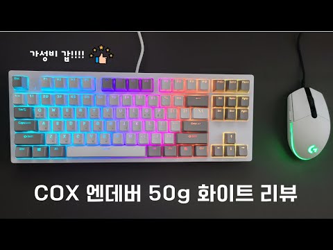가성비 갑!!  COX 엔데버 50g 무접점 텐키리스 RGB PBT 완전방수 키보드 리뷰