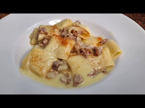 Paccheri con crema di patate, salsiccia e scamorza affumicata Paccheri ้
ๅ่ฑๅฅถๆฒนใ้ฆ่ ๅ็็ๆฏๅก่ซๆ