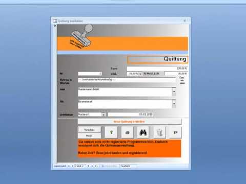 Quittung schreiben, erstellen, drucken, Quittungssoftware, Programm Quittungen