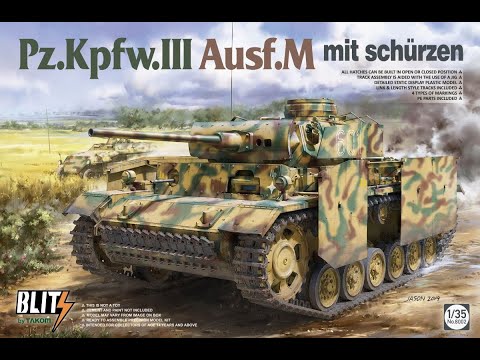 Pz. Kpfw. III Ausf. M mit schurzen, Takom Blitz 8002 In-box review
