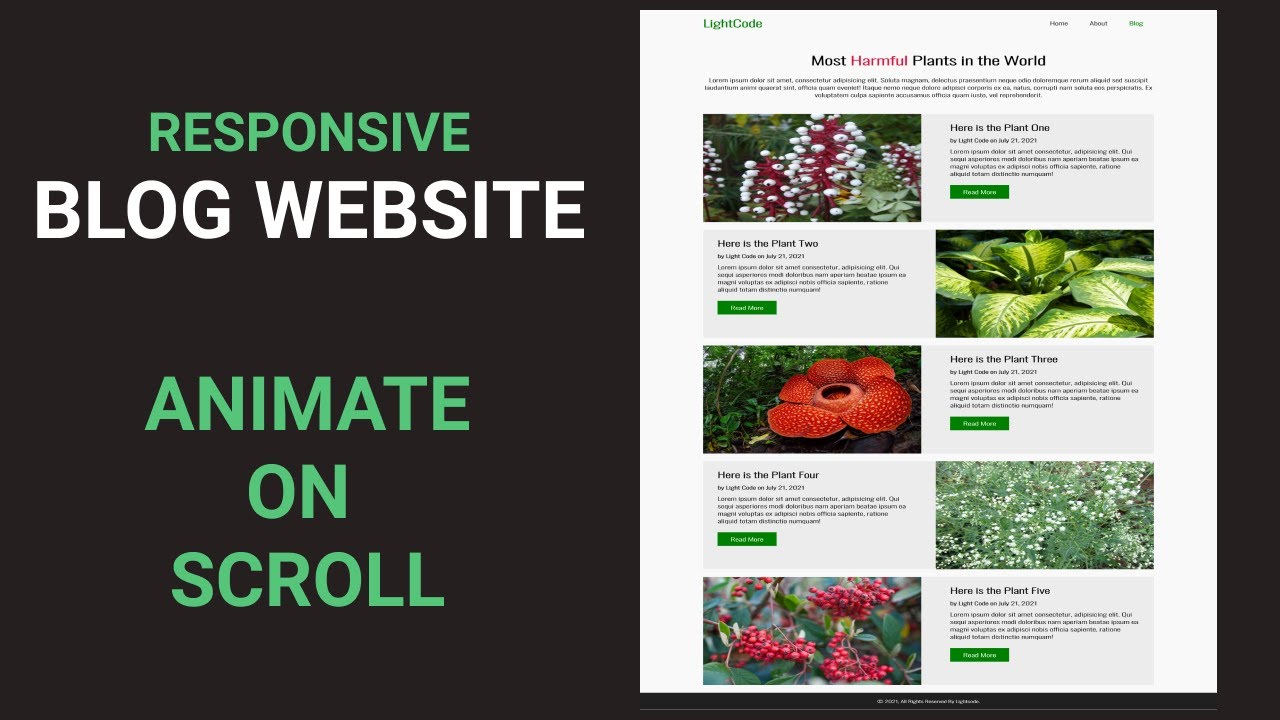 How To Make Blog Website Using HTML & CSS | Full Responsive Website Design Step by Step