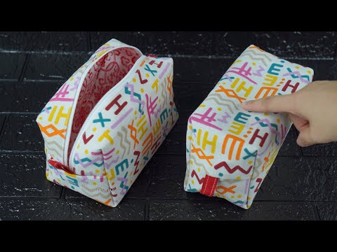 SEAMLESS BOTTOM ✨ Beginner's Guide to Making a Boxy Zipper Pouch with No Bottom Seam