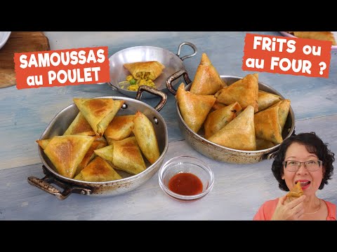 Samoussa au poulet et au curcuma : cuisson au four ou en friture et technique de pliage