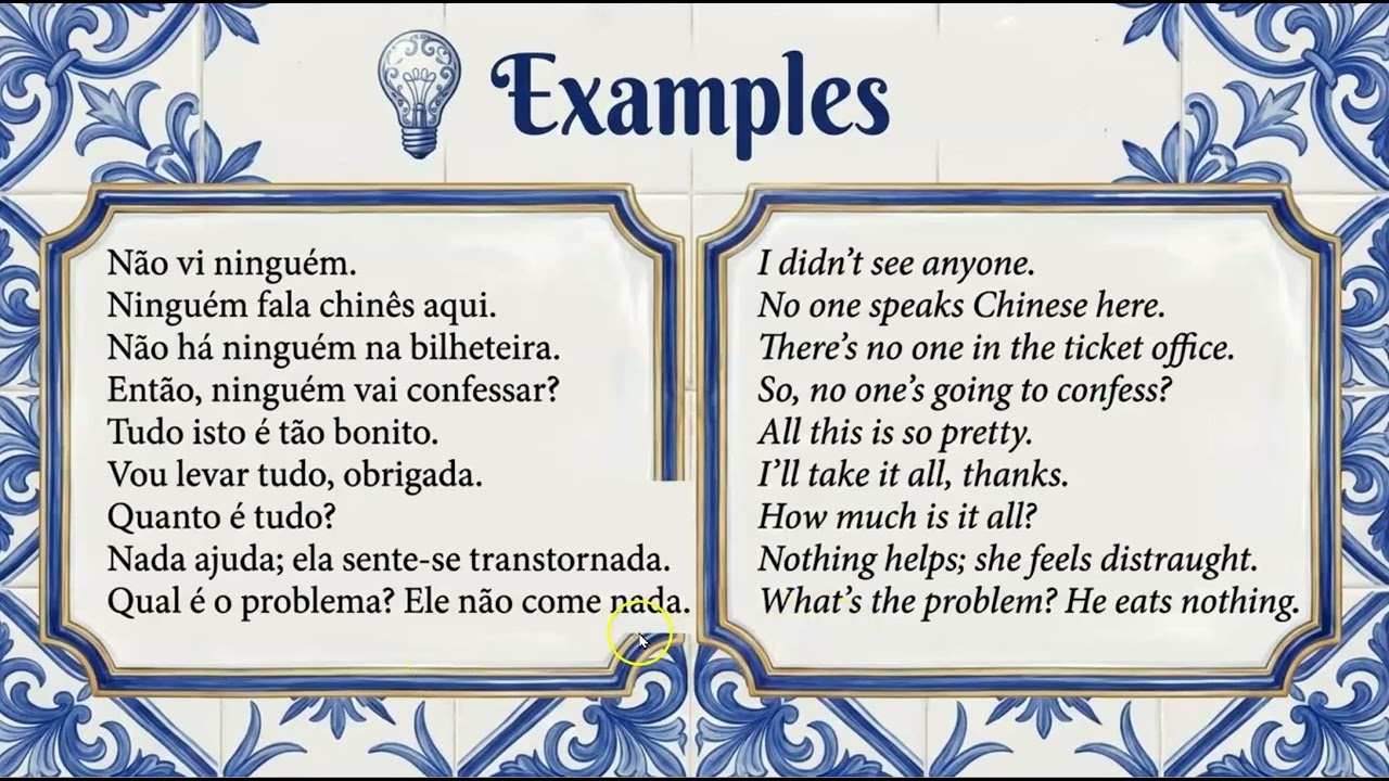 Aula 33 - Alguem, Niguem ; Tudo, Nada