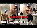 17 Year Old Bodybuilder FLEXES & POSES in Locker Room!! *Physique Update*
