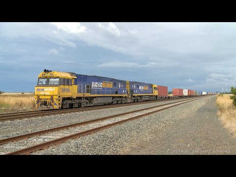 5AM5 Pacific National Freight Train Stops In Gheringhap Loop (28/1/2022) - PoathTV Railways