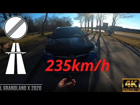Opel Grandland X Hybrid4 AWD 2020 (300HP) POV Drive on German Autobahn|Top Speed 0-235km/h|4K