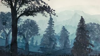 Monochromatic Landscape Painting