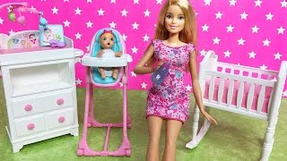 YEPYENİ Barbie Bebek Bakma Oyuncak Seti  Bebek Ba