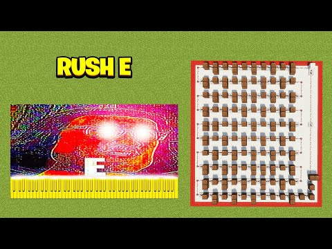 "RUSH E" - Sheet Music Boss Minecraft Note Blocks Tutorial