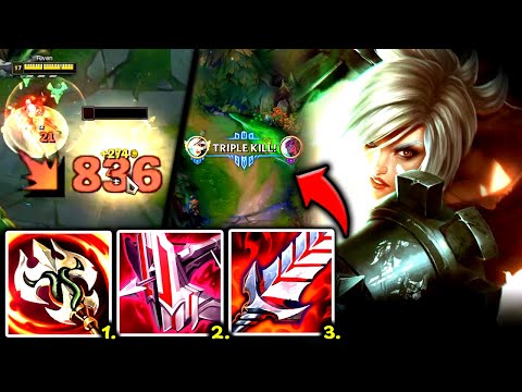 RIVEN TOP BUT I HAVE 300% LIFESTEAL (1 AUTO = FULL HEALTH) - S14 Riven TOP Gameplay Guide