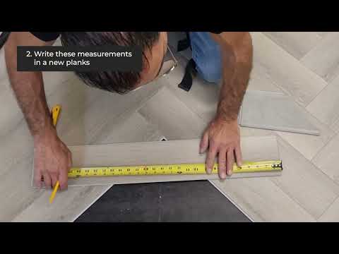  How to Install HERRINGBONE SPC Flooring with wood visual using DropLoc system