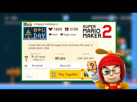 "Happy Holidays" By RBC [Super Mario Maker 2]