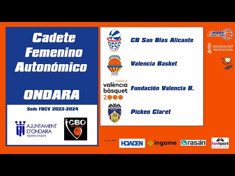 FF CADETE FEMENINO AUTONÓMICO  Valencia Basket - Fundación Valencia Bàsquet