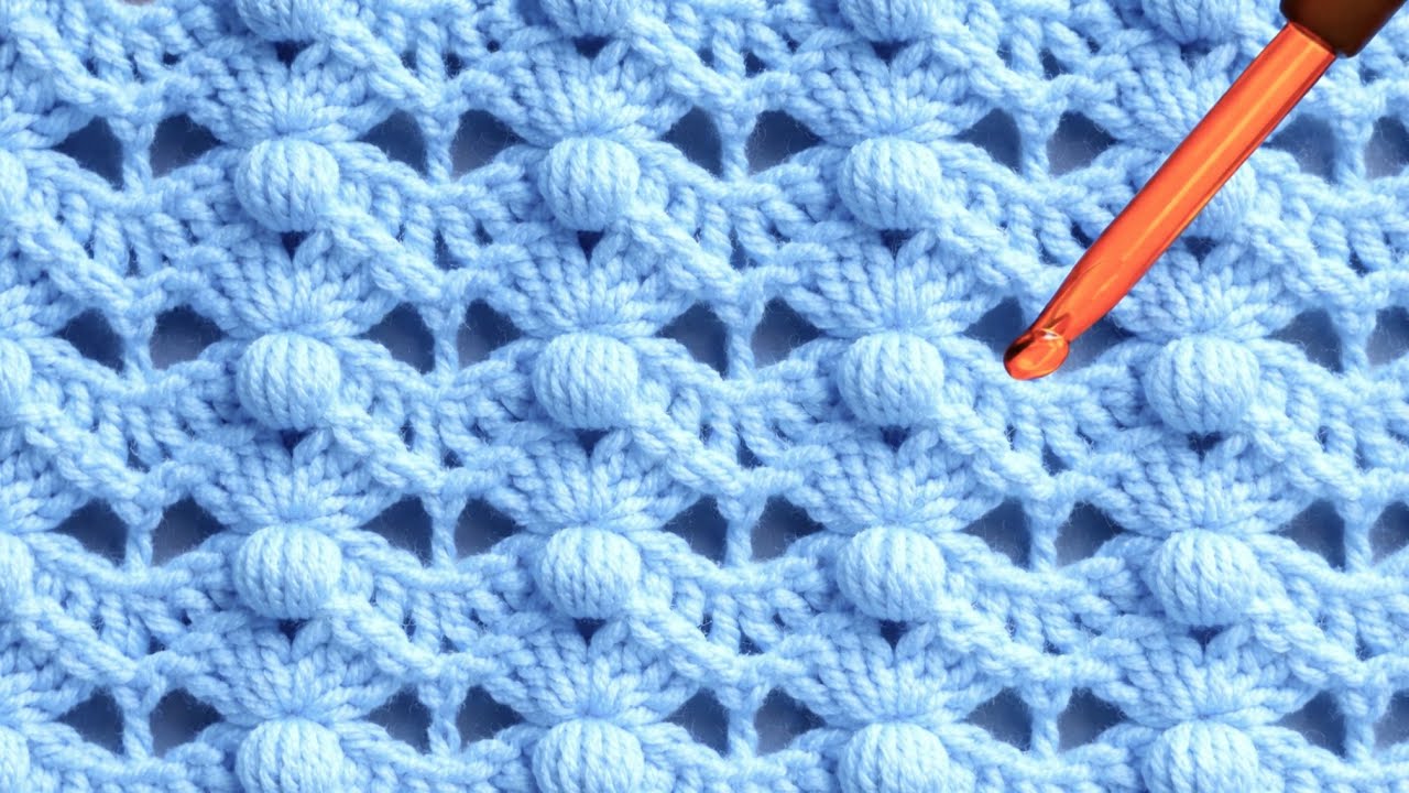 This Crochet stitch is a work of art Only 2 rows very easy and very pretty Crochet 😊🥰