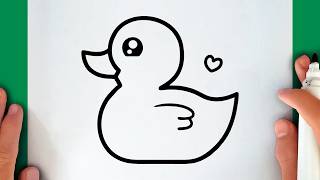 Como desenhar um PATO KAWAII