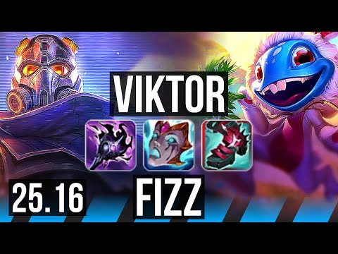 VIKTOR vs FIZZ (MID) | Dominating | KR Master | 25.16