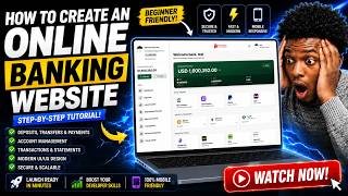 HOW TO BUILD A ONLINE BANKING WEBSITE  IN 20 MINUTES | FULL TUTORIAL