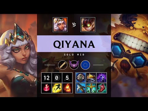 Qiyana Mid vs Ziggs: Perfect KDA, Legendary - EUW Master Patch 14.22