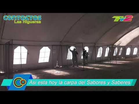 Asi esta hoy la carpa del Sabores y Saberes (mayo 2019)