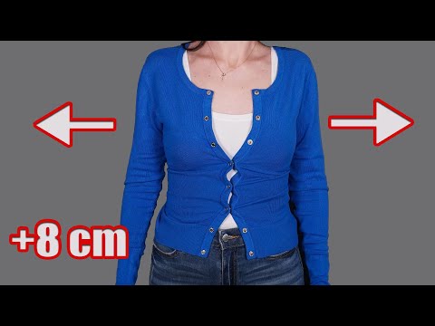 How simply to upsize a blouse/sweater to fit you...