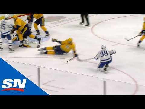 Rasmus Sandin Jumps On Loose Puck To Score First Career NHL Goal