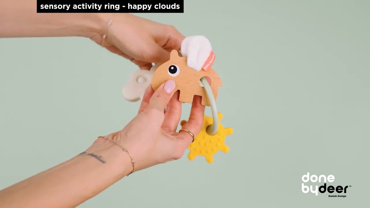 Done by Deer sensorinis kramtomas žiedas Happy Clouds