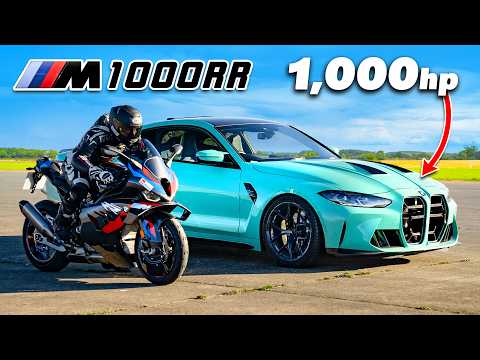The Ultimate Drag Race: BMW M4 vs. BMW M1000RR