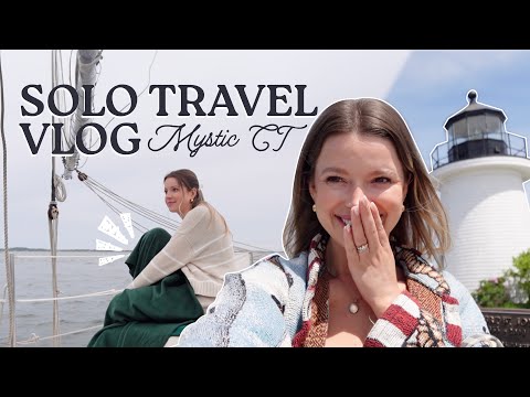 SOLO TRAVEL VLOG: explore Mystic, Connecticut with me  :-)