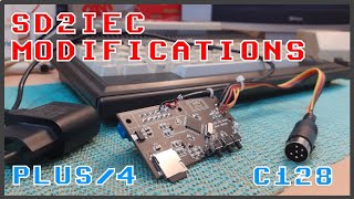 SD2IEC modifications for Commodore PLus/4 and C128