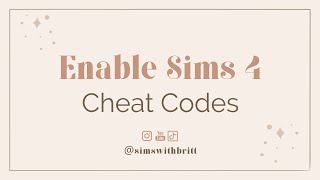 How To Enable Sims 4 Cheat Codes (Mac) | #shorts