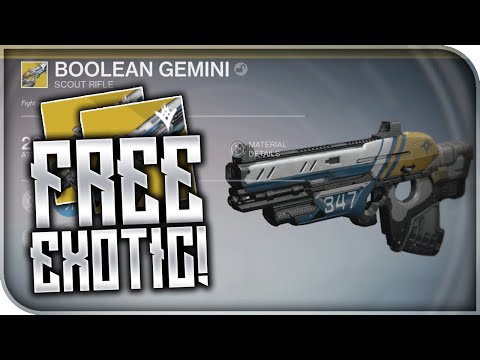 Destiny - FREE EXOTIC SCOUT RIFLE! How To Get EASY Exotic Guns In Destiny (Destiny Boolean Gemini)