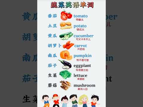 蔬菜英语单词