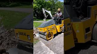 Get it? Rock and roll? Any one? #asphalt #asphaltcontractor #roller