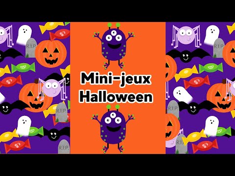 Video Mini-Jeux theme Halloween pour enfants! trouve la difference et cherche et trouve