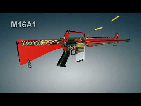 M16 A1 Assault rifle. How it works | 3dGun
