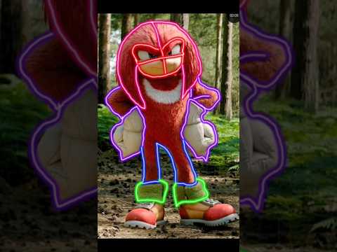Easy way to Draw knuckles from Sonic the hedgehog 2#drawing #trending #sonic #shorts #howto