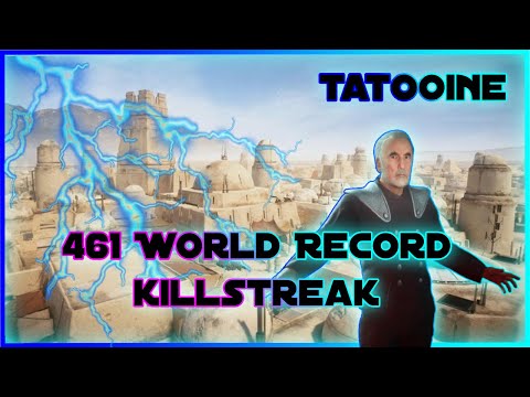 461 WORLD RECORD Count Dooku Killstreak on Tatooine / Battlefront 2