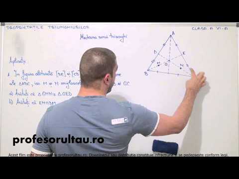 11   cls6   Proprietatile triunghiurilor   mediana unui triunghi   exercitii   partea 1