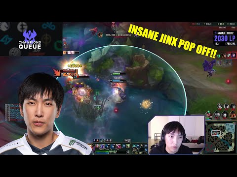 Doublelift does his best EG Danny impression and has a Jinx Popoff in Champions Queue!