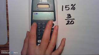 Percent to Fraction Ti-30xs
