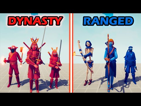 NEW DYNASTY TEAM vs RANGED TEAM - Totally Accurate Battle Simulator | TABS