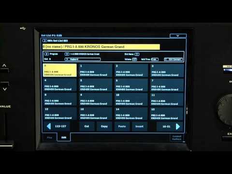 Korg Kronos Music Workstation Video Manual Part 5- Set List Mode