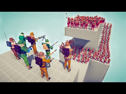 JAPANESE ARMY SOLDIER vs 100x UNITS - Totally Accurate Battle Simulator TABS
