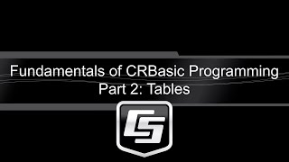 fundamentals of crbasic programming part 2: tables
