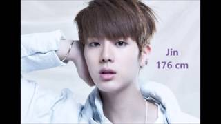 BTS (BANGTAN BOYS) Real Height Ranking (2015)