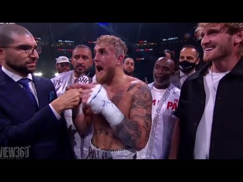 JAKE PAUL POST FIGHT INTERVIEW AFTER KNOCKING OUT TYRON WOODLEY!!!